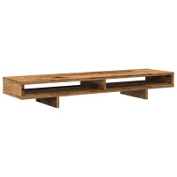 Produktbild för Skärmställ åldrat trä 100x27x15 cm konstruerat trä