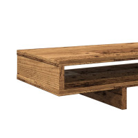 Produktbild för Skärmställ åldrat trä 100x27x15 cm konstruerat trä