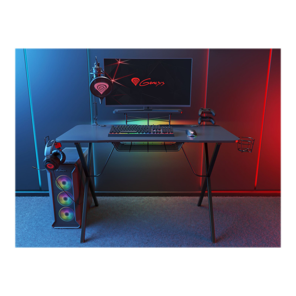 Produktbild för Genesis Holm 300 RGB - bord - rectangular with contoured corners - svart