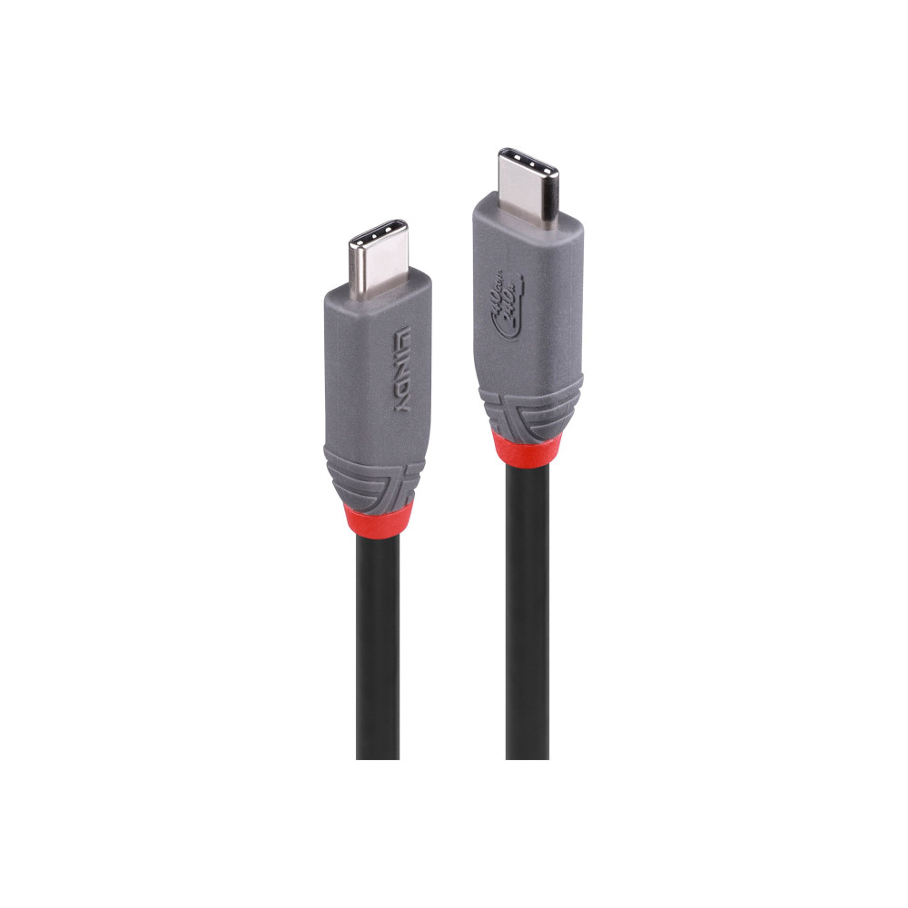 Produktbild för Lindy Anthra Line - USB typ C-kabel - 24 pin USB-C till 24 pin USB-C - 1.5 m