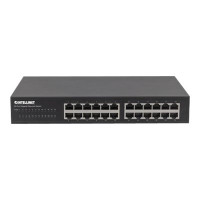 Produktbild för Intellinet 24-Port Gigabit Ethernet Switch, 24 x 10/100/1000 Mbit/s RJ45-Ports, IEEE 802.3az (Energy Efficient Ethernet), Desktop, 19" Rackmount, Metal - switch - 24 portar - ohanterad - rackmonterbar