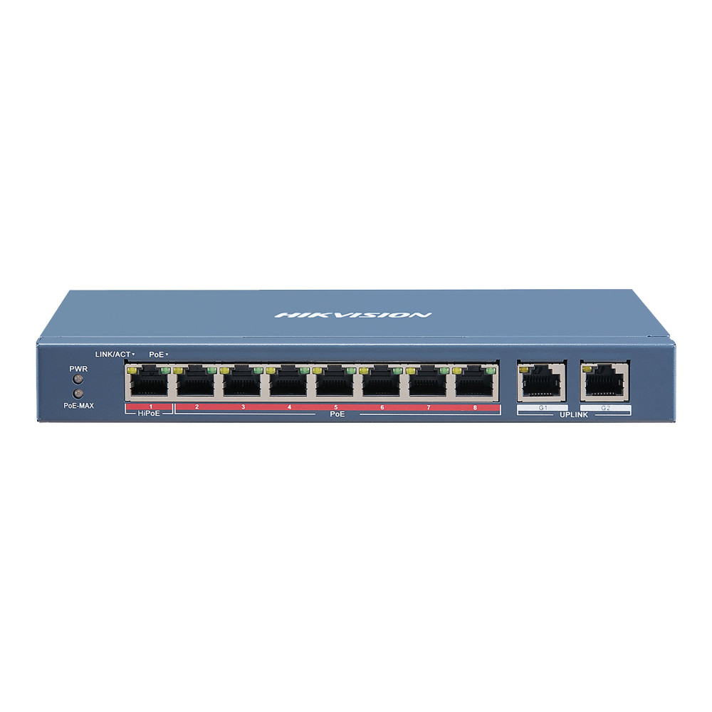 Produktbild för Hikvision DS-3E0310HP-E - switch - 8 portar - ohanterad