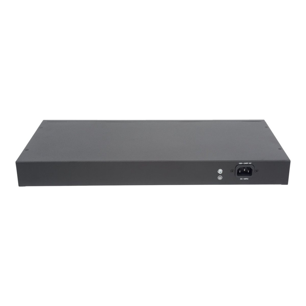 Produktbild för Intellinet 16-Port Gigabit Ethernet PoE+ Switch with 2 SFP Ports, LCD Display, IEEE 802.3at/af Power over Ethernet (PoE+/PoE) Compliant, 370 W, Endspan, 19" Rackmount - switch - 16 portar - ohanterad - rackmonterbar