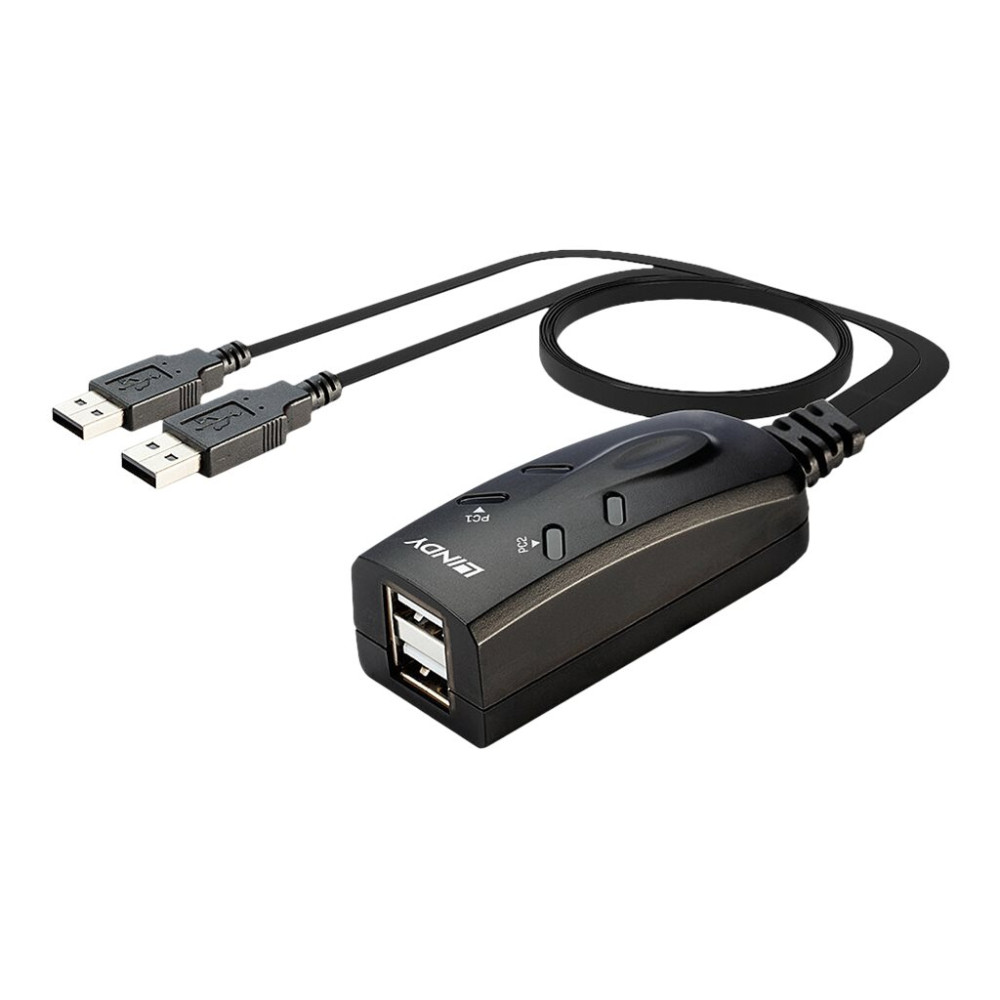 Produktbild för Lindy 2 Port USB KM Switch - omkopplare för tangentbord/mus - 2 portar