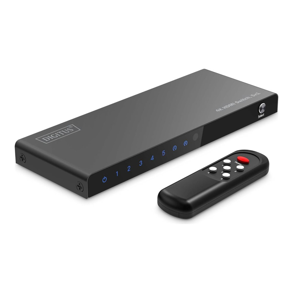 Produktbild för DIGITUS DS-55334 - video-/ljudomkopplare - 8K - 5 x 1