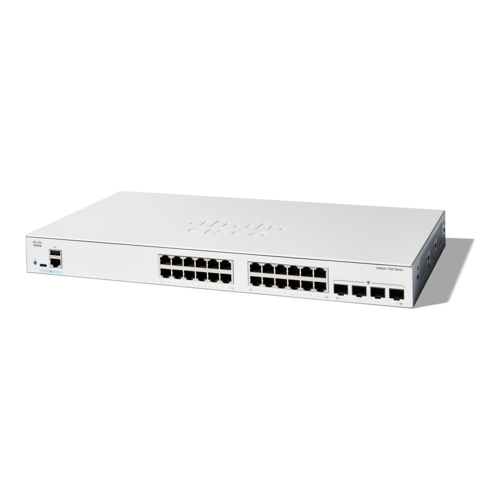 Produktbild för Cisco Catalyst 1300-24T-4G - switch - 24 portar - Administrerad - rackmonterbar