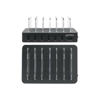Produktbild för Manhattan Charging Station, 6x USB-A Ports, Outputs: 6x 2.4A, Smart IC, LED Indicator Lights, Black, Three Year Warranty, Box laddningsstation - USB - 50 watt