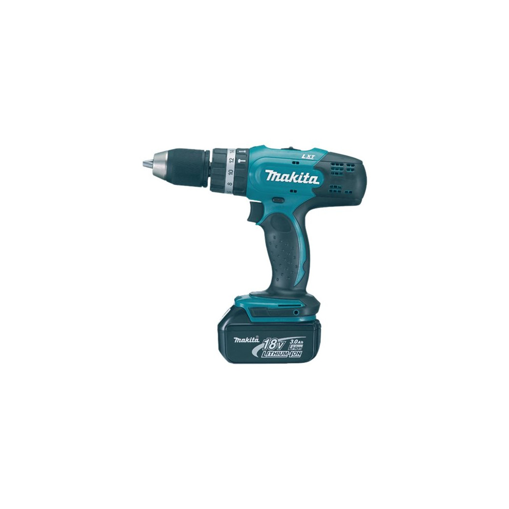 Produktbild för Makita DHP453RFE slagborr/skruvdragare - sladdlös - 2 hastigheter - 2 batterier