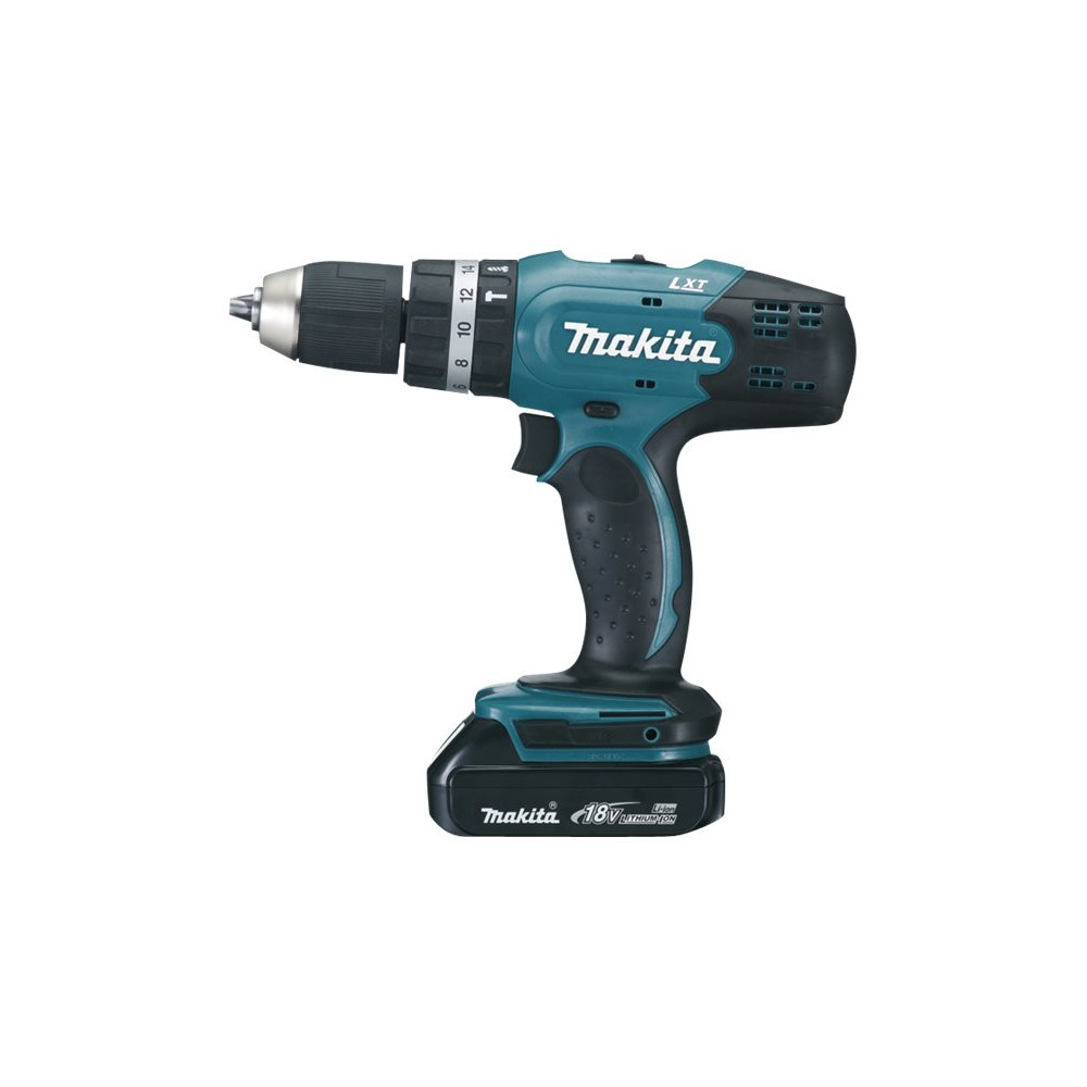 Produktbild för Makita DHP453RFE slagborr/skruvdragare - sladdlös - 2 hastigheter - 2 batterier