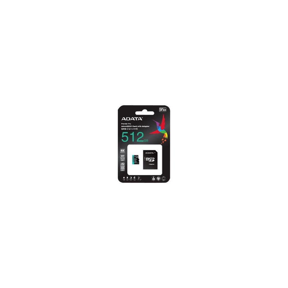 Produktbild för ADATA Premier Pro V30S - flash-minneskort - 512 GB - mikroSDXC UHS-I