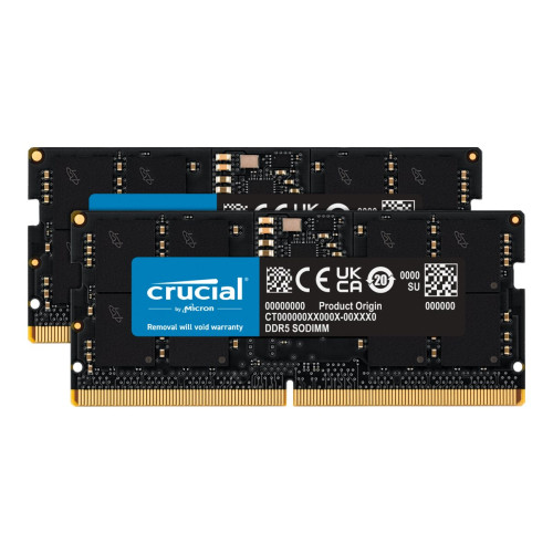Crucial Crucial - DDR5 - sats - 32 GB: 2 x 16 GB - SO DIMM 262-pin / PC5-38400 - ej buffrad