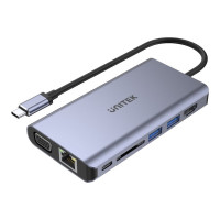 Produktbild för Unitek uHUB O8+ - dockningsstation - USB-C - HDMI, VGA - 1GbE