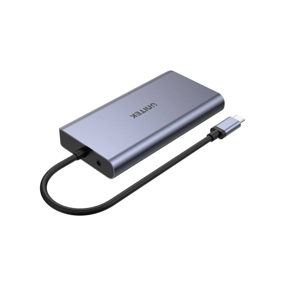 Produktbild för Unitek uHUB O8+ - dockningsstation - USB-C - HDMI, VGA - 1GbE