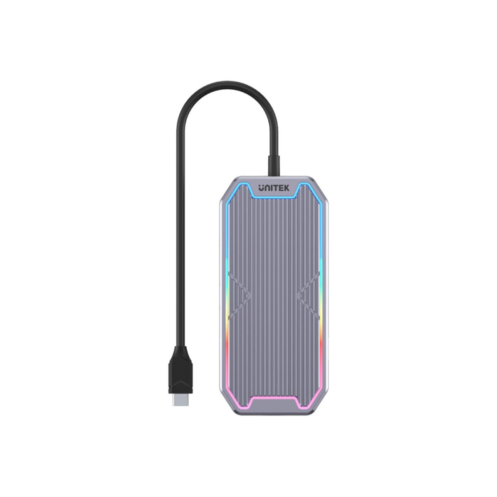 Produktbild för Unitek uHUB S7+ - dockningsstation - USB-C 3.2 Gen 2 / Thunderbolt 3 - HDMI - 1GbE