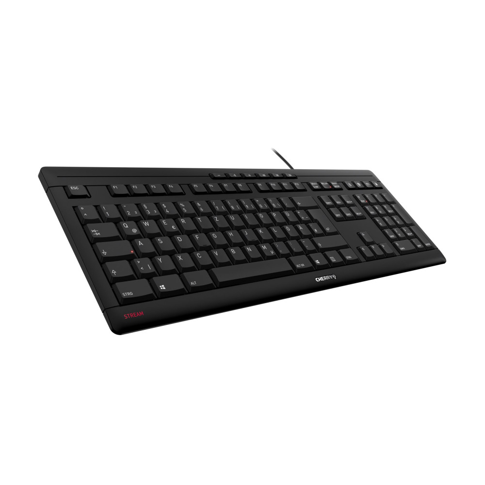 Produktbild för CHERRY STREAM KEYBOARD - tangentbord - tysk - svart Inmatningsenhet