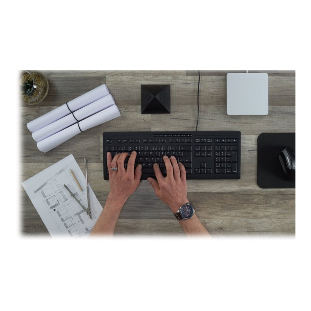 Produktbild för CHERRY STREAM KEYBOARD - tangentbord - tysk - svart Inmatningsenhet