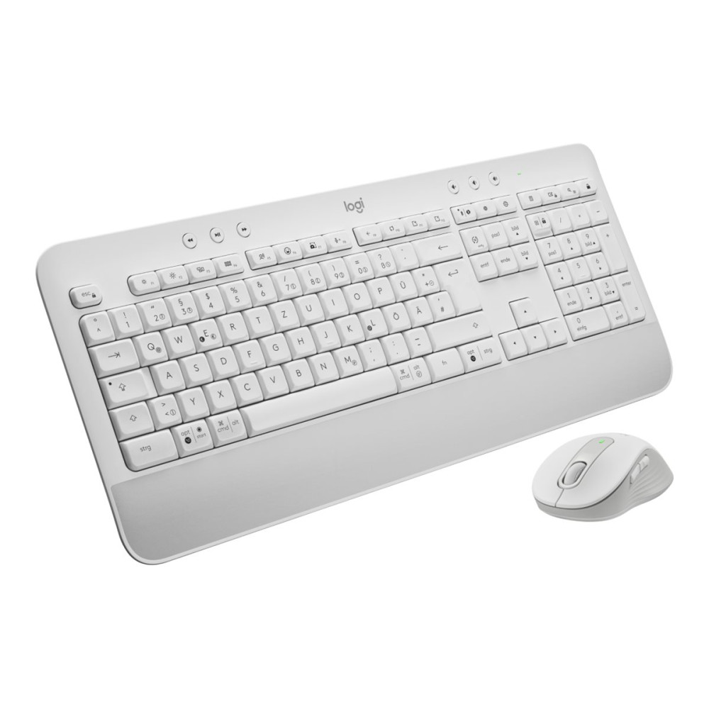 Produktbild för Logitech Signature MK650 Combo for Business - sats med tangentbord och mus - QWERTZ - tysk - offwhite Inmatningsenhet