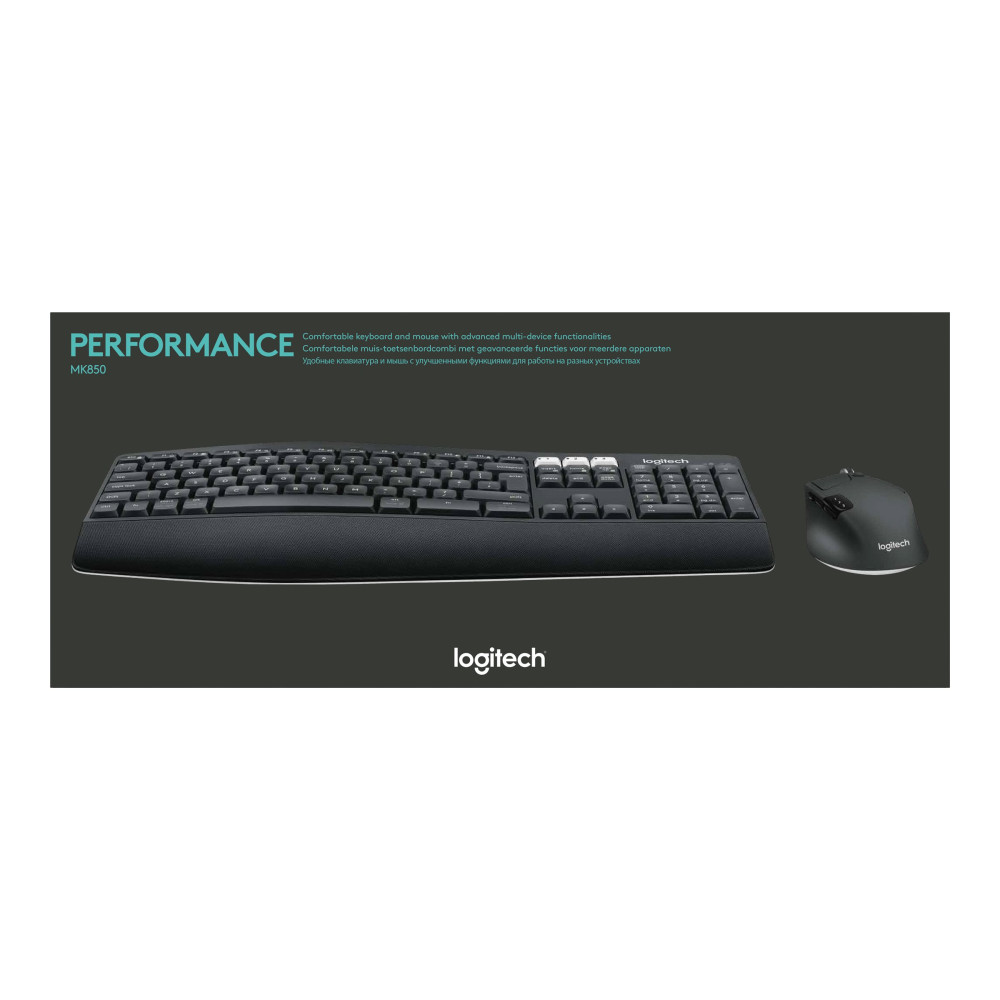 Produktbild för Logitech MK850 Performance - sats med tangentbord och mus - QWERTZ - tysk Inmatningsenhet