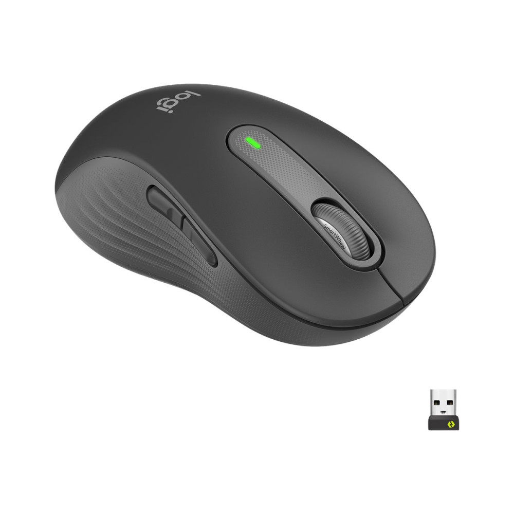 Produktbild för Logitech Signature M650 L LEFT - mus - stor storlek - 2.4 GHz, Bluetooth - grafit