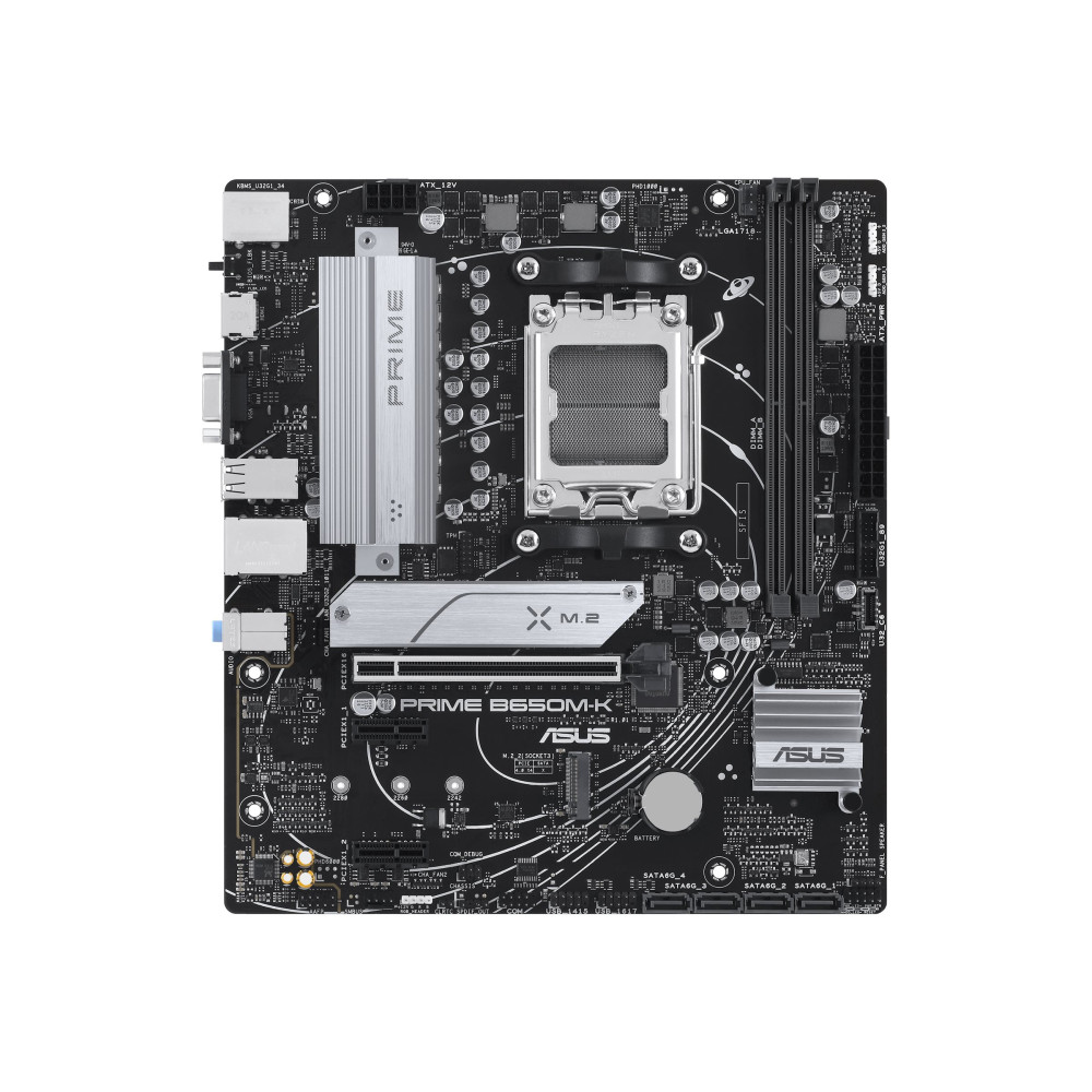 Produktbild för ASUS PRIME B650M-K - moderkort - micro ATX - Socket AM5 - AMD B650