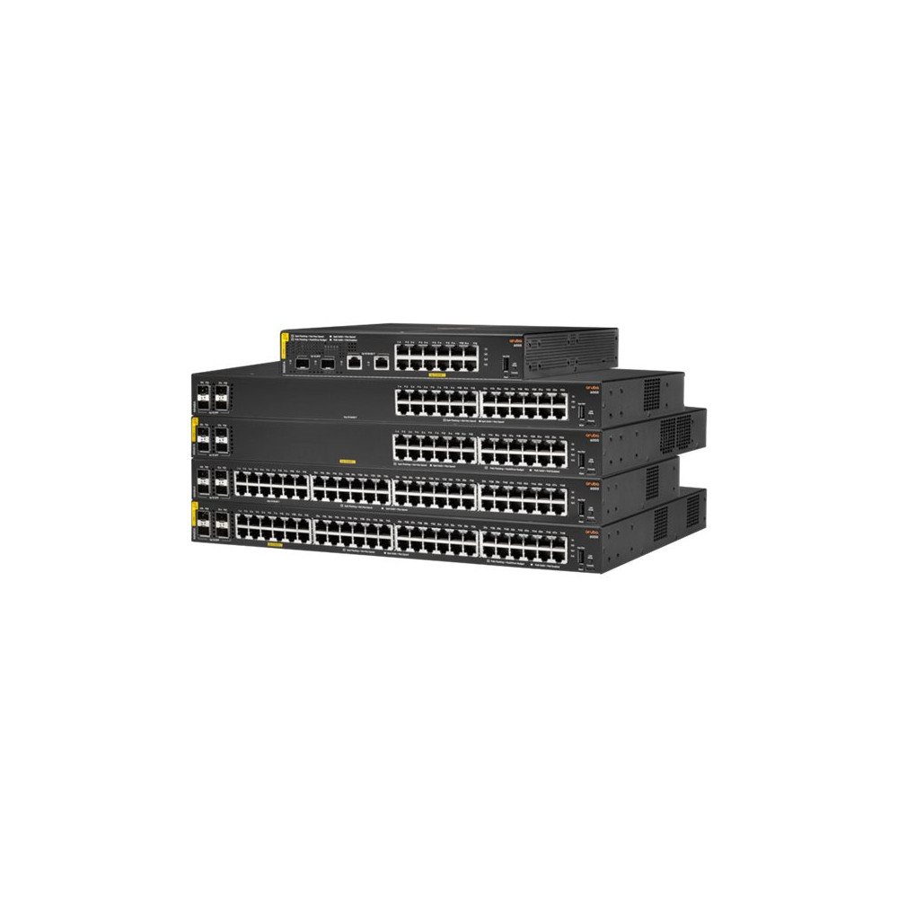 Produktbild för HPE Aruba 6000 24G Class4 PoE 4SFP 370W Switch - switch - 24 portar - Administrerad - rackmonterbar