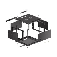 Produktbild för Lanberg WF01-6606-00B - rack - 6U