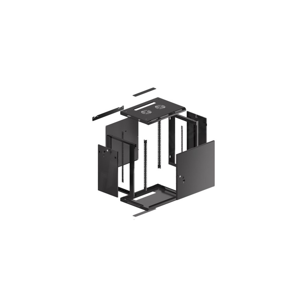 Produktbild för Lanberg WF01 64/66 V2 Series WF01-6412-00B - skåp - 12U