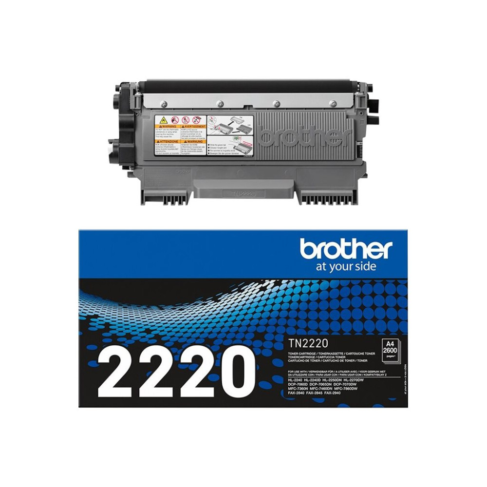 Produktbild för Brother TN2220 - svart - original - tonerkassett