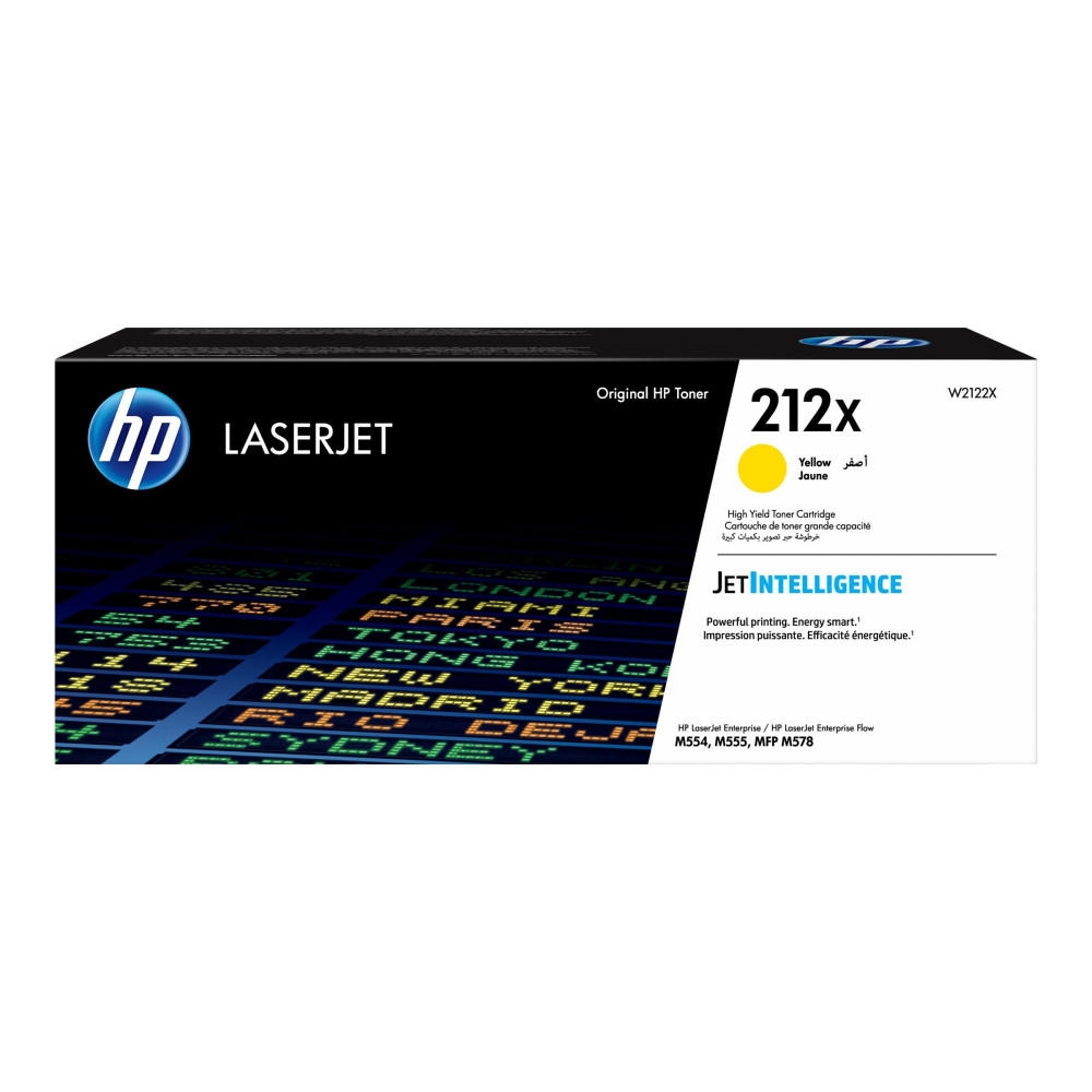 Produktbild för HP 212X - Lång livslängd - gul - original - LaserJet - tonerkassett (W2122X)