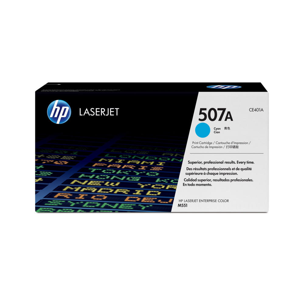Produktbild för HP 507A - cyan - original - LaserJet - tonerkassett (CE401A)