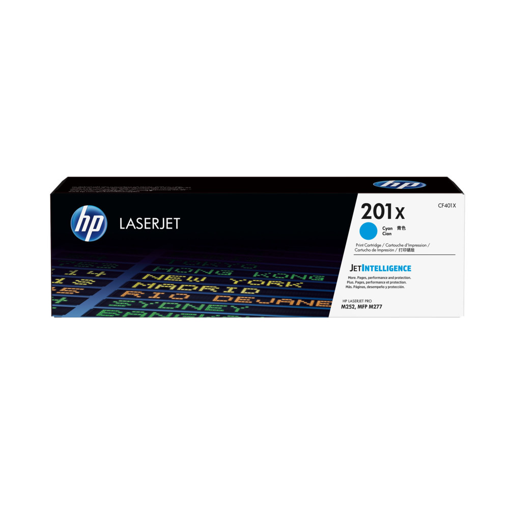 Produktbild för HP 201X - Lång livslängd - cyan - original - LaserJet - tonerkassett (CF401X)