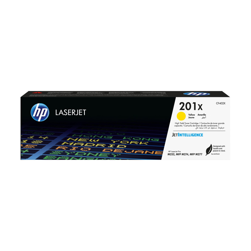 Produktbild för HP 201X - Lång livslängd - gul - original - LaserJet - tonerkassett (CF402X)