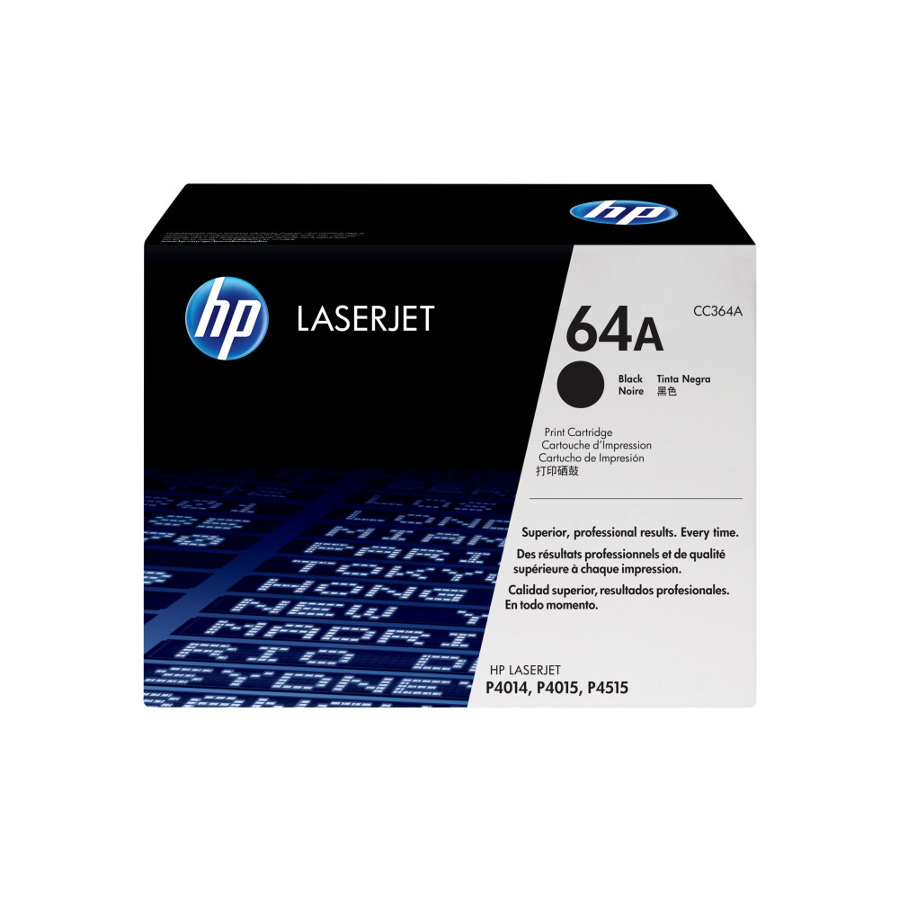 Produktbild för HP 64A - svart - original - LaserJet - tonerkassett (CC364A)