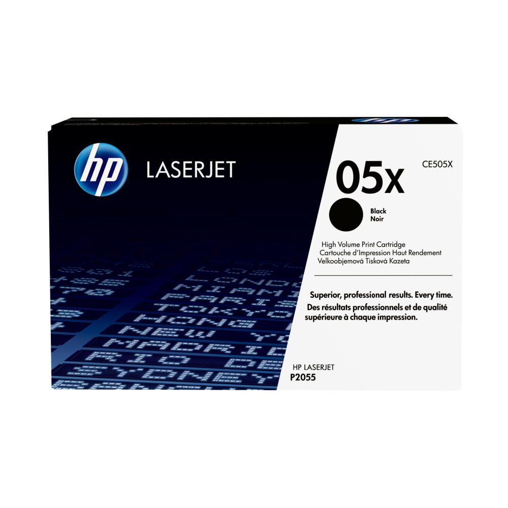 Produktbild för HP 05X - Lång livslängd - svart - original - LaserJet - tonerkassett (CE505X)