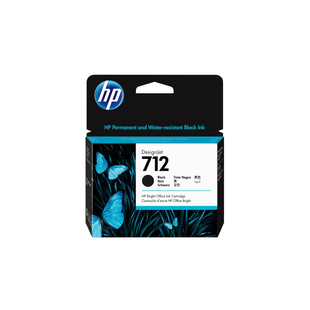 Produktbild för HP 712 - svart - original - DesignJet - bläckpatron