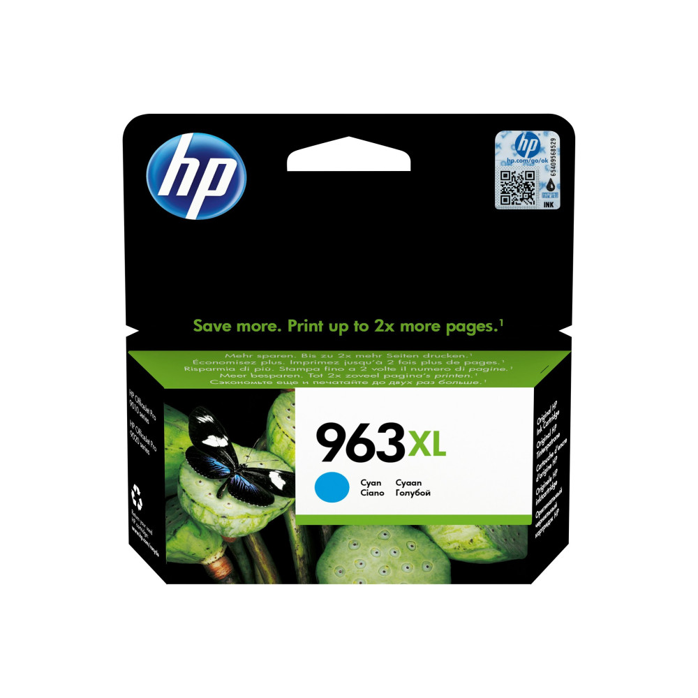 Produktbild för HP 963XL - Lång livslängd - cyan - original - bläckpatron