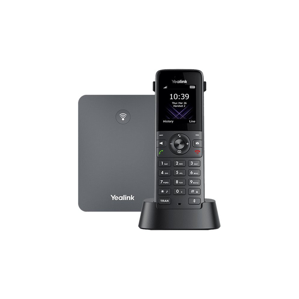 Produktbild för Yealink W73P - trådlös VoIP-telefon med nummerpresentation - 3-riktad samtalsförmåg