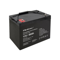 Produktbild för Qoltec - larmsystembatteri - AGM, 12 V, 23,5 kg - Bly-syra - 80 Ah