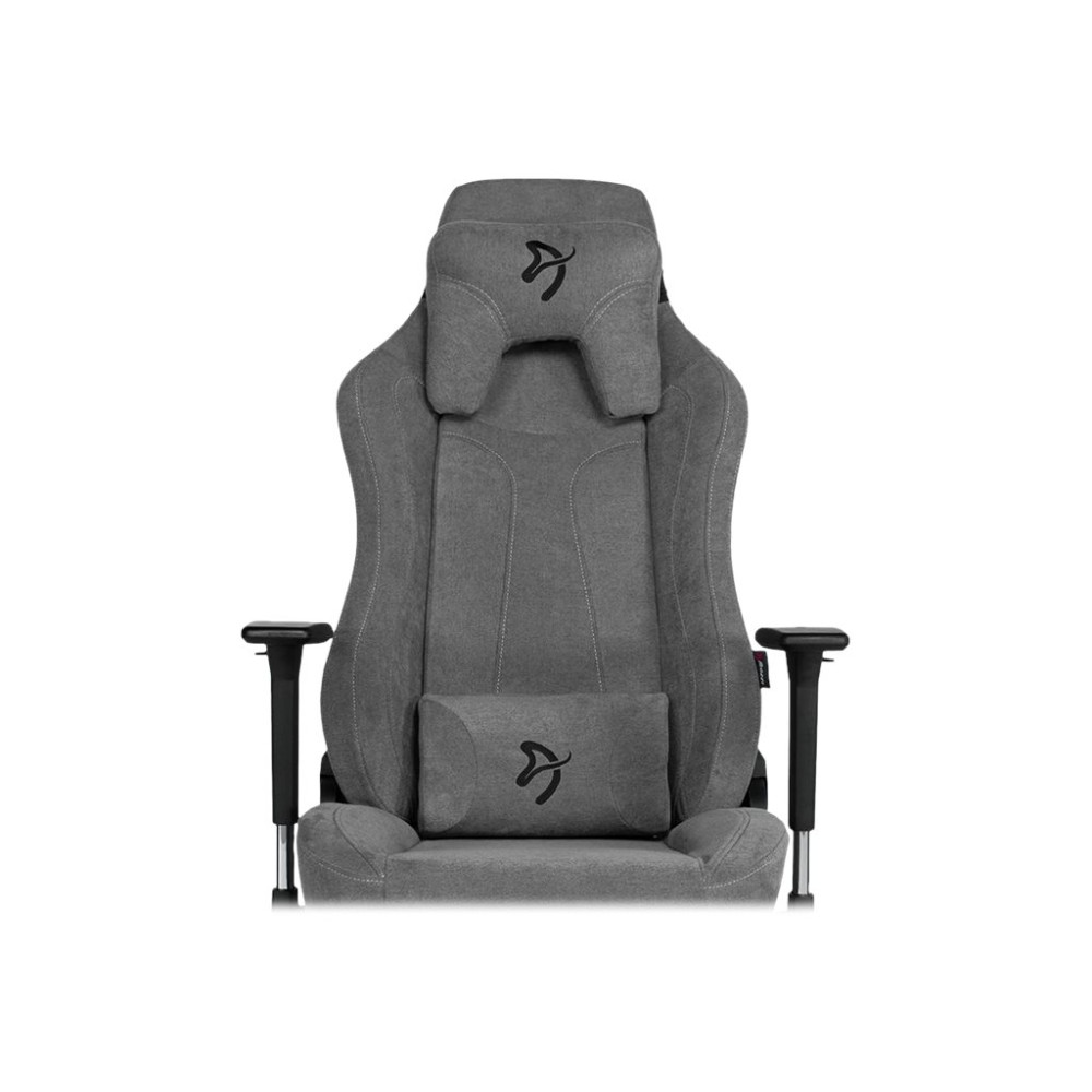 Produktbild för Arozzi Vernazza Soft Fabric - stol - metall, aluminium, tyg - svart, ask