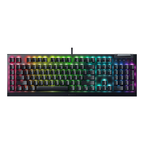 Razer BlackWidow V4 X - tangentbord - 100% full size - med mediavals - QWERTY - Nordisk Inmatningsenhet