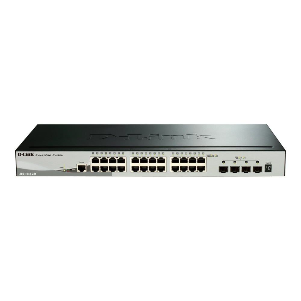 Produktbild för D-Link DGS 1510-28X - switch - 28 portar - smart - rackmonterbar