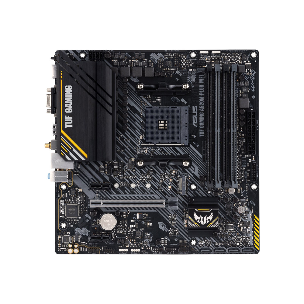 Produktbild för ASUS TUF GAMING A520M-PLUS WIFI - moderkort - micro ATX - Socket AM4 - AMD A520