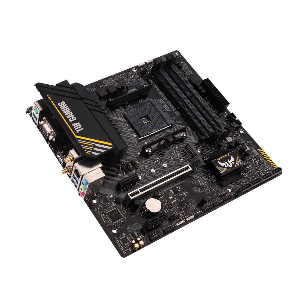 Produktbild för ASUS TUF GAMING A520M-PLUS WIFI - moderkort - micro ATX - Socket AM4 - AMD A520
