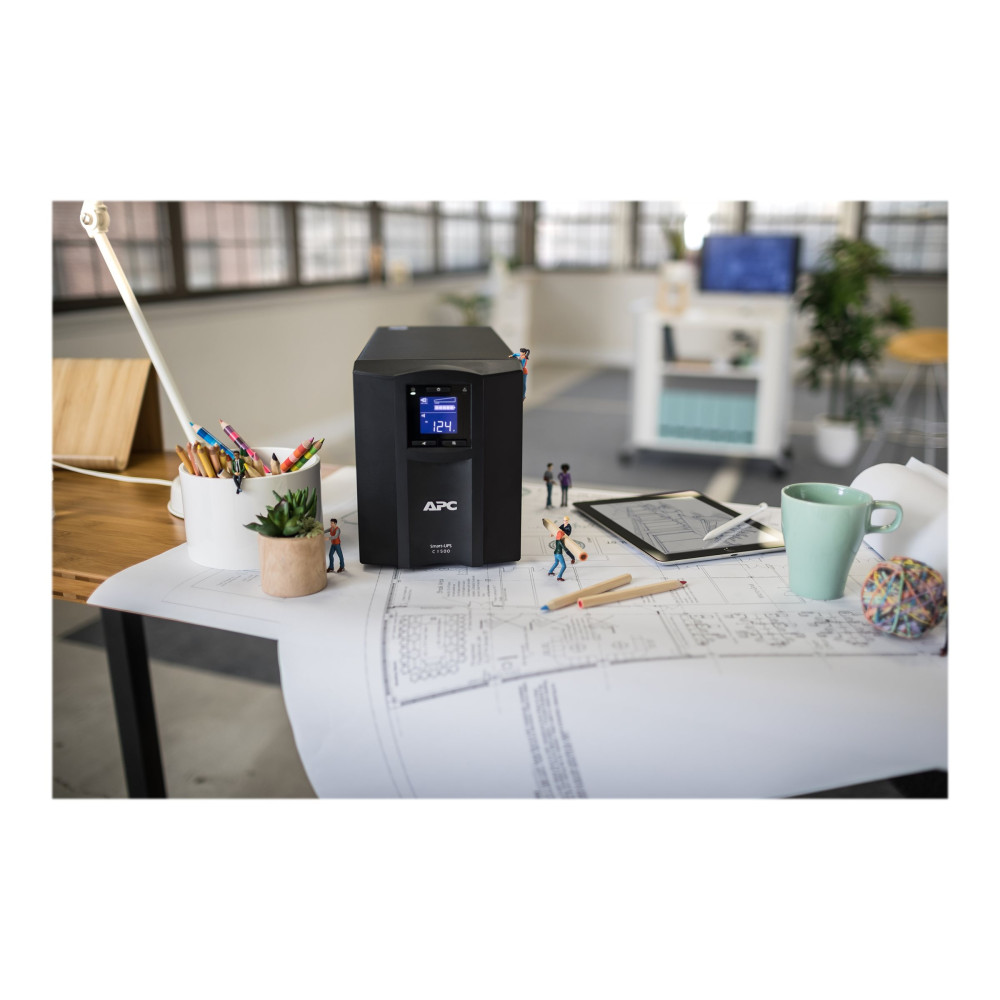 Produktbild för APC Smart-UPS C 1500VA LCD - UPS - 900 watt - 1500 VA - med APC SmartConnect
