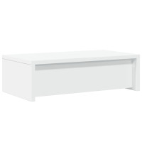 Produktbild för Skärmställ med lådor vit 50x27x15 cm konstruerat trä