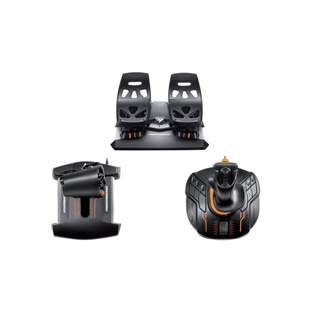 Produktbild för ThrustMaster T.16000M FCS Flight Pack - styrspak, gas och pedaler - kabelansluten