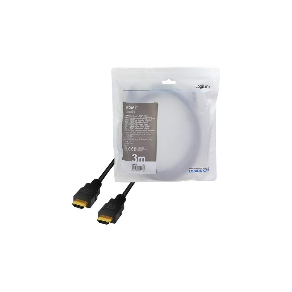 Produktbild för LogiLink HDMI-kabel med Ethernet - 5 m