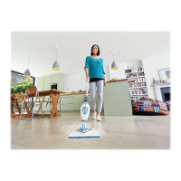 Produktbild för BLACK+DECKER FSM1616 Steam Mop - ångdammsugare - spak - vit / blå