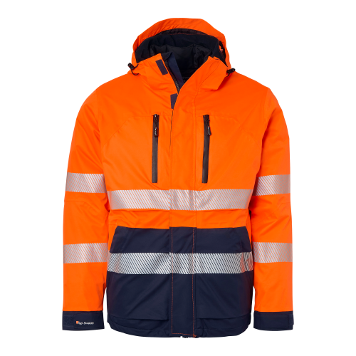Top Swede 127 Jacket Fluorescent orange/navy Unisex - 3-i-1 jackor