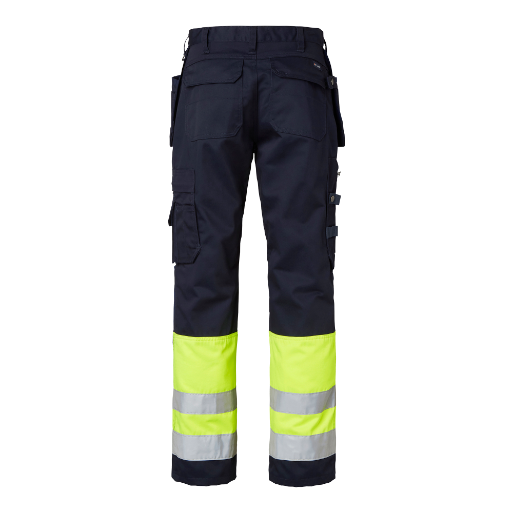 Produktbild för 2171 Craftsmen Trousers Navy/fluorescent yellow Male